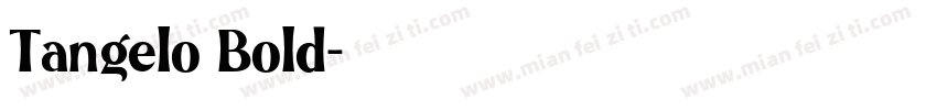 Tangelo Bold字体转换